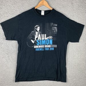 Paul Simon T-Shirt Homeward Bound The Farewell Tour Men’s Size L Large Black Tee
